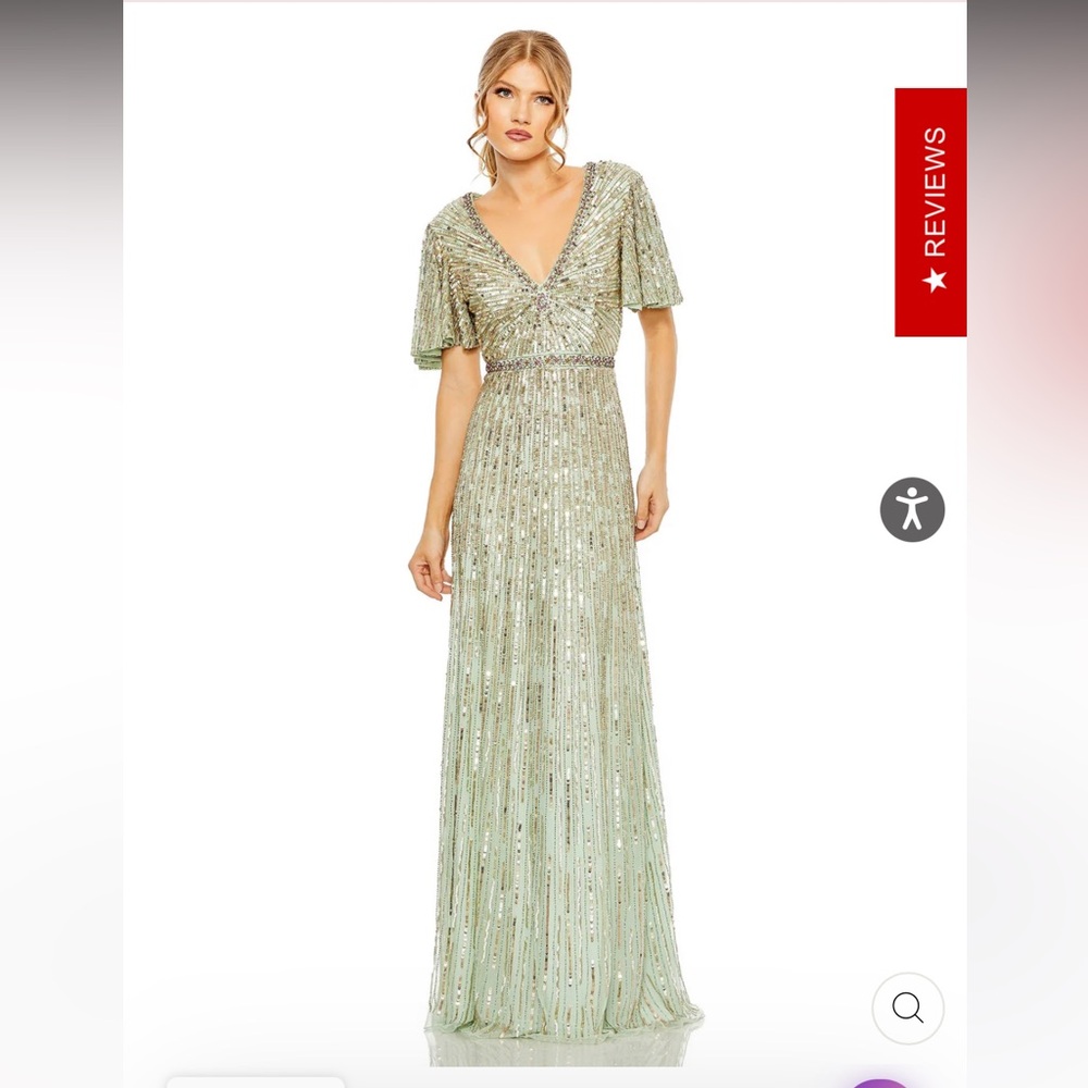 Mac Duggal Seamist Butterfly Sleeve Dress
